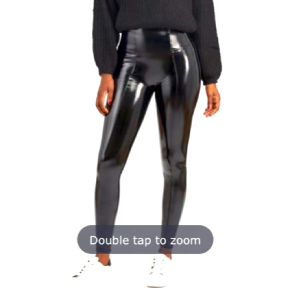 SPANX faux patent leather leggings (petite)